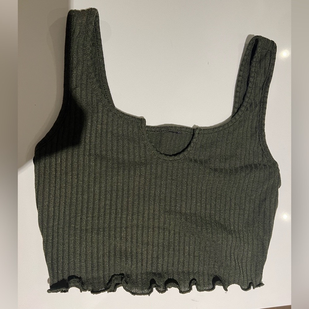 Green Crop Top